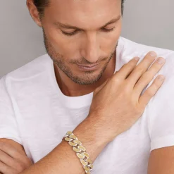 Bracelets<LAGOS Two-Tone Curb Link Bracelet | 19Mm