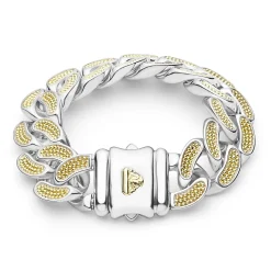 Bracelets<LAGOS Two-Tone Curb Link Bracelet | 19Mm