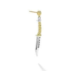 Earrings<LAGOS Two-Tone Dagger Drop Earring