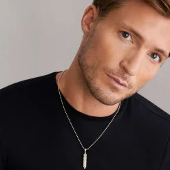 Amulets<LAGOS Two-Tone Diamond Bar Amulet