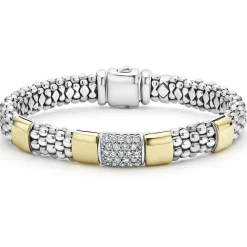 Diamonds<LAGOS Two-Tone Diamond Bracelet | 9Mm