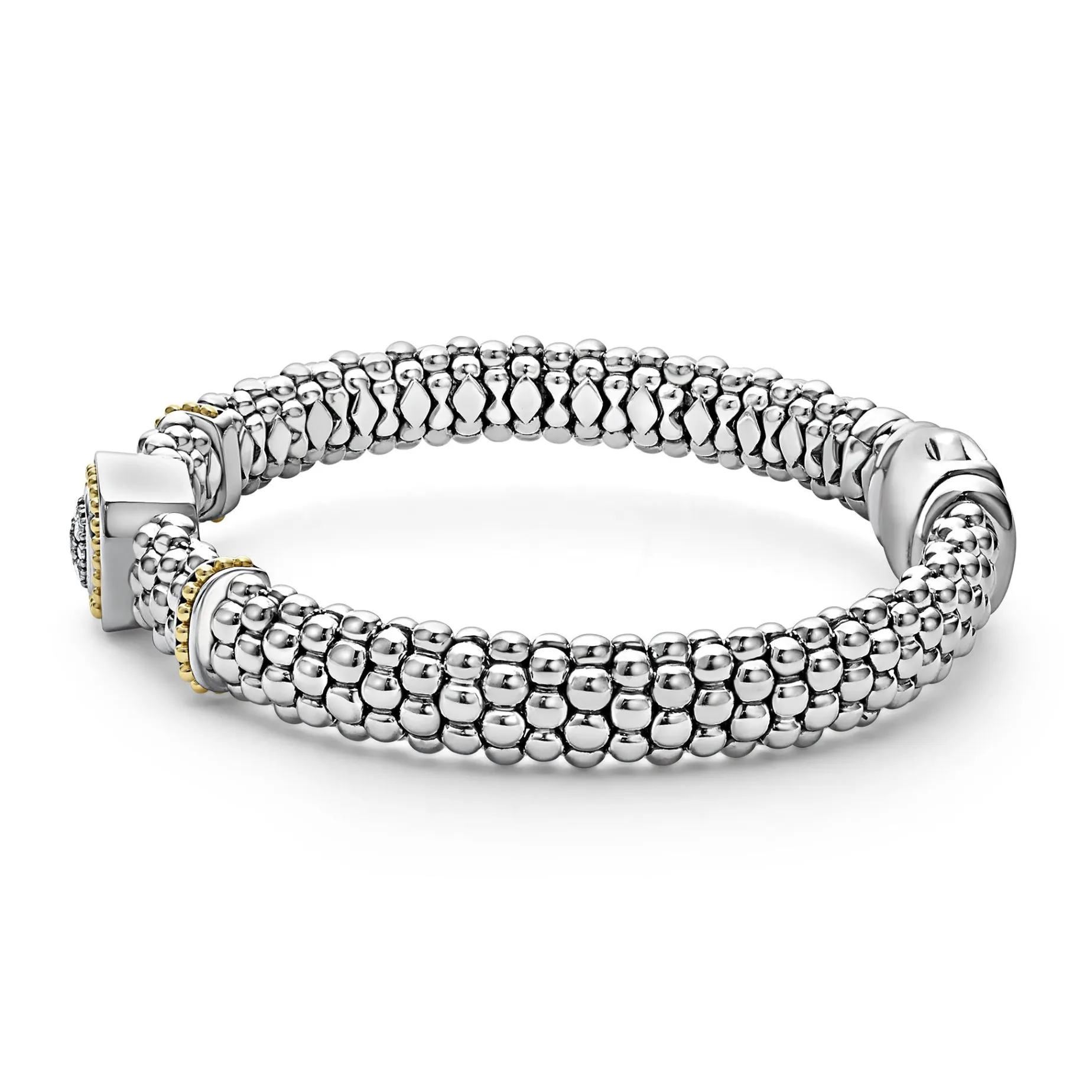 Diamonds<LAGOS Two-Tone Diamond Caviar Bracelet | 9Mm