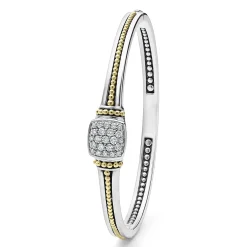 Diamonds<LAGOS Two-Tone Diamond Cuff Bracelet