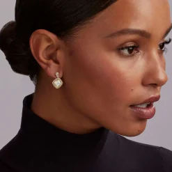 Diamonds<LAGOS Two-Tone Diamond Drop Earrings