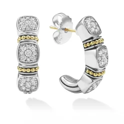 Diamonds<LAGOS Two-Tone Diamond Hoop Earrings