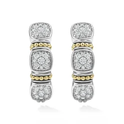 Diamonds<LAGOS Two-Tone Diamond Hoop Earrings
