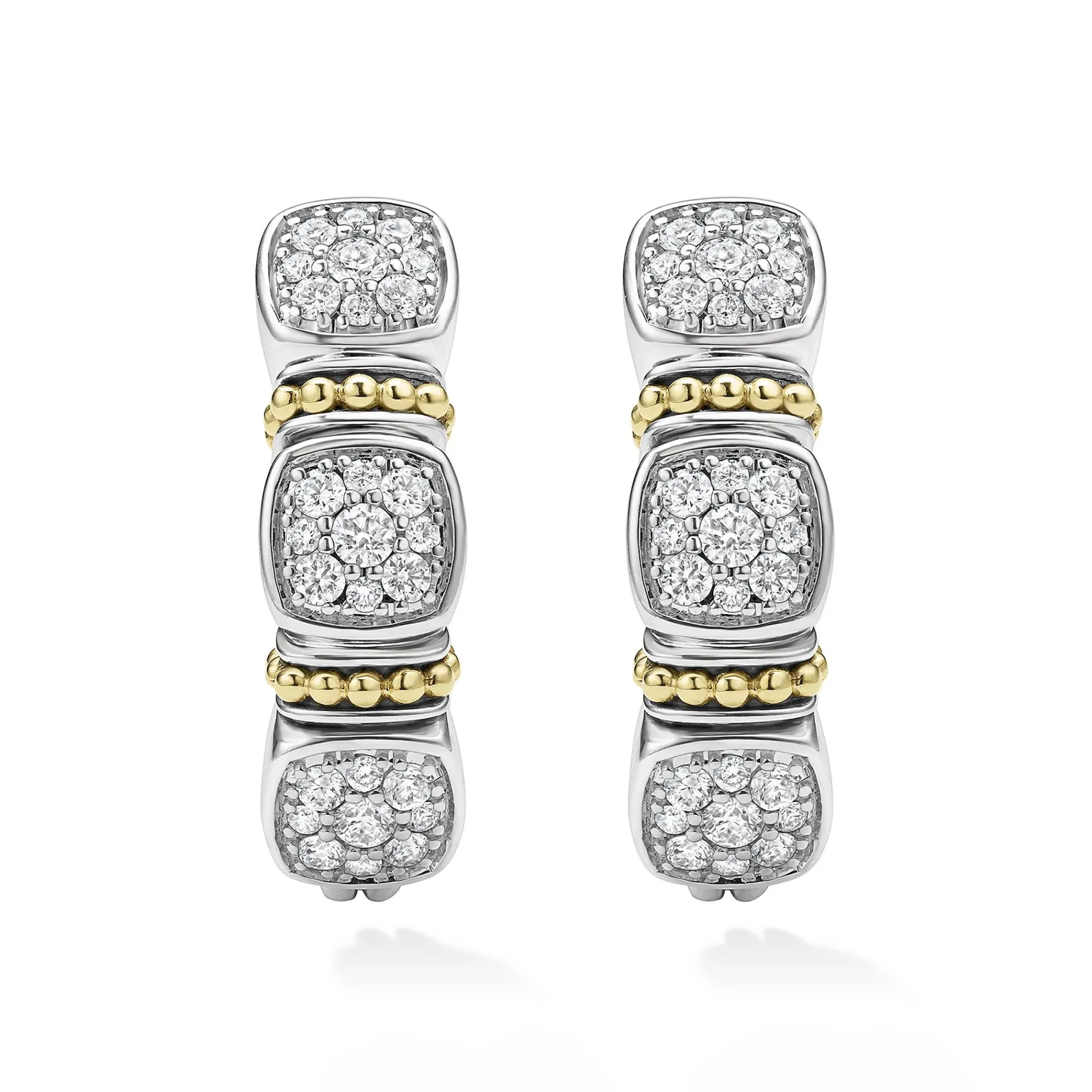 Diamonds<LAGOS Two-Tone Diamond Hoop Earrings