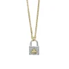 Diamonds<LAGOS Two-Tone Diamond Lock Necklace