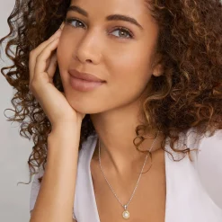 Caviar Necklaces<LAGOS Two-Tone Diamond Pendant Necklace