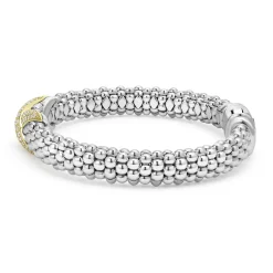 Two-Tone<LAGOS Two-Tone Diamond X Caviar Bracelet | 9Mm