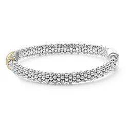 Diamonds<LAGOS Two-Tone Diamond X Caviar Bracelet | 6Mm