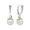 Drop Earrings<LAGOS Two-Tone Drop Pearl Earrings