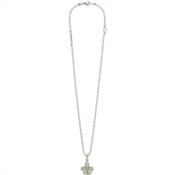 Diamonds<LAGOS Two-Tone Fleur De Lis Diamond Pendant Necklace