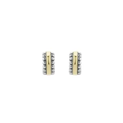 Hoop Earrings<LAGOS Two-Tone Flute Huggie Earrings