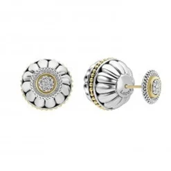 Two-Tone<LAGOS Two-Tone Fluted Earring Backs