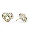 Two-Tone<LAGOS Two-Tone Heart Stud Earrings