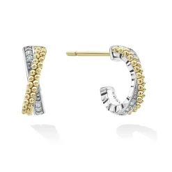 Two-Tone<LAGOS Two-Tone Huggie Earring Gift Set