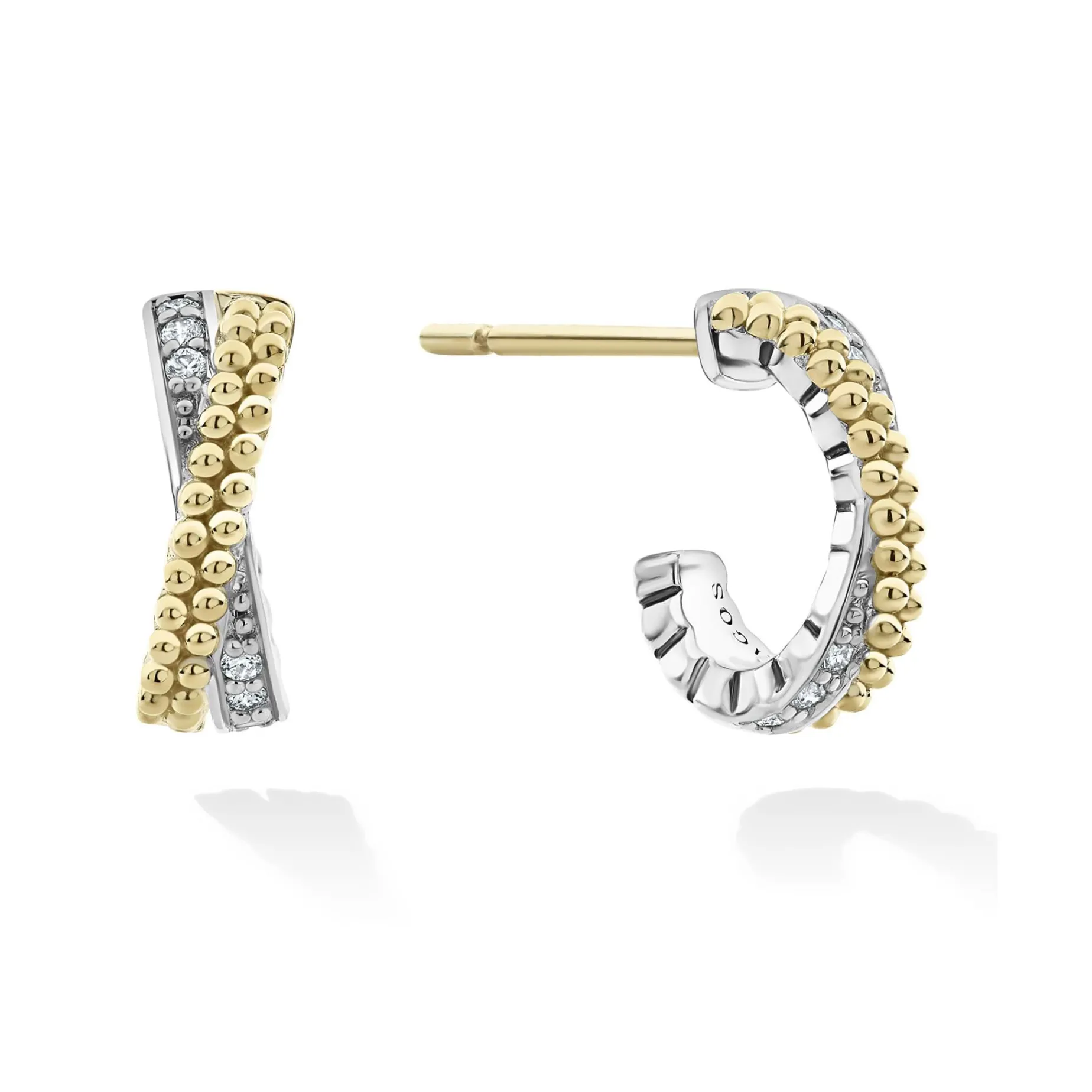 Huggie Earrings<LAGOS Two-Tone Huggie Earring Gift Set