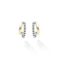Hoop Earrings<LAGOS Two-Tone Huggie Earrings
