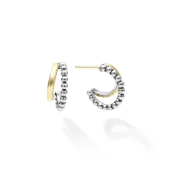 Huggie Earrings<LAGOS Two-Tone Huggie Earrings