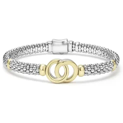Two-Tone<LAGOS Two-Tone Interlocking Caviar Bracelet | 6Mm