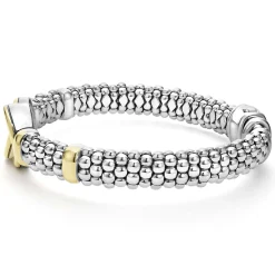 Two-Tone<LAGOS Two-Tone Interlocking Caviar Bracelet | 9Mm