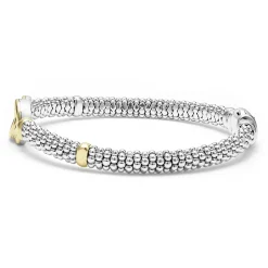 Caviar Bracelets<LAGOS Two-Tone Interlocking Caviar Bracelet | 6Mm