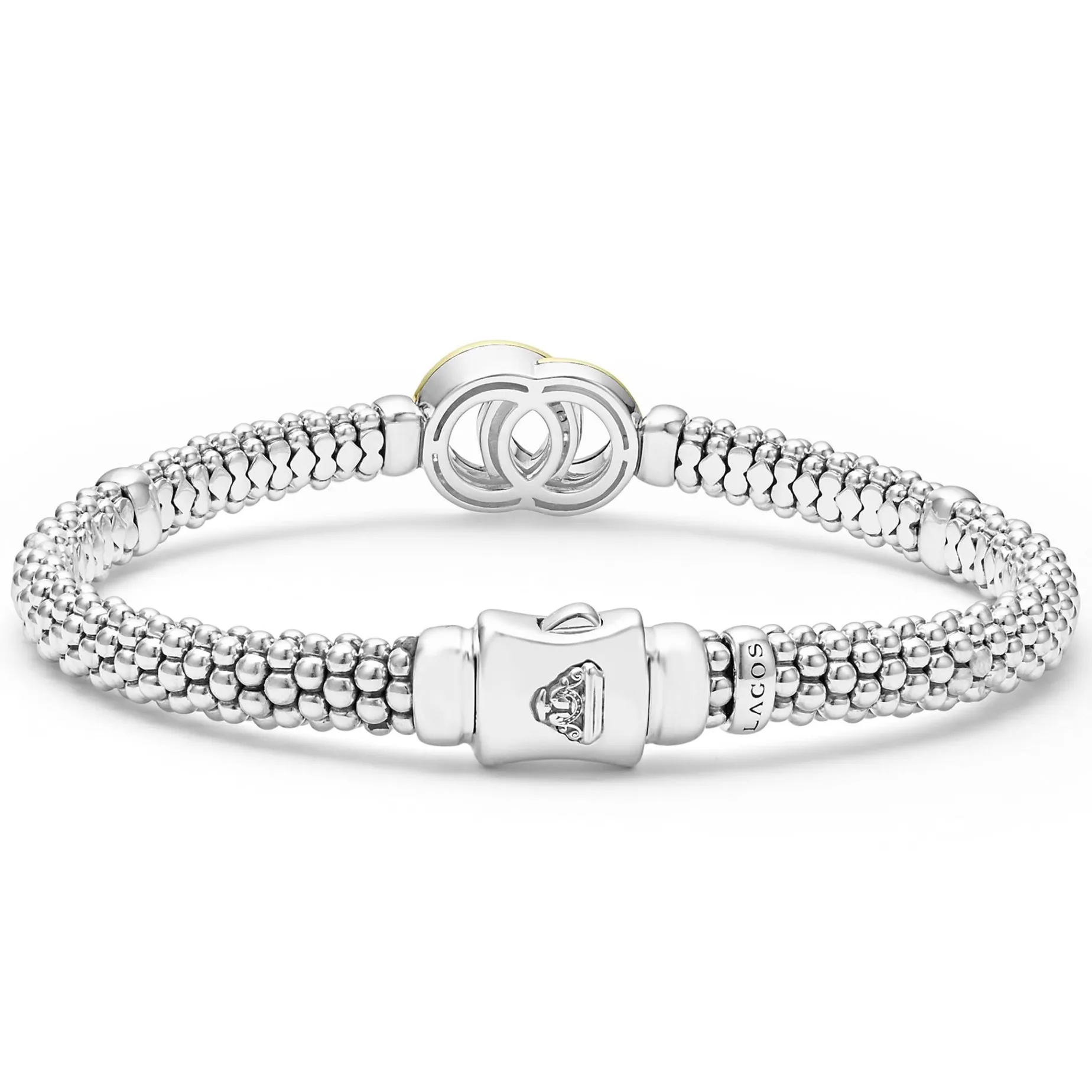 Diamonds<LAGOS Two-Tone Interlocking Diamond Caviar Bracelet | 6Mm