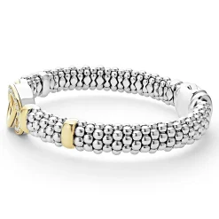 Two-Tone<LAGOS Two-Tone Interlocking Diamond Caviar Bracelet | 9Mm