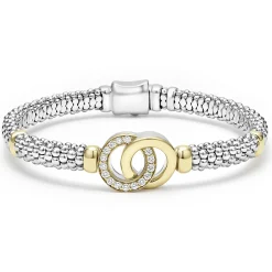 Watch Bracelets<LAGOS Two-Tone Interlocking Diamond Smart Caviar Gift Set