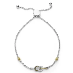 Diamonds<LAGOS Two-Tone Knot Diamond Bolo Bracelet