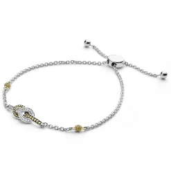 Diamonds<LAGOS Two-Tone Knot Diamond Bolo Bracelet
