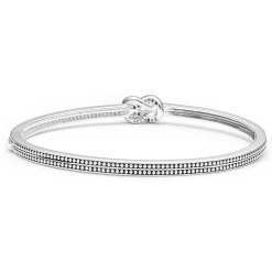 Diamonds<LAGOS Two-Tone Knot Diamond Cuff Bracelet