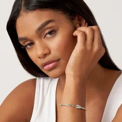 Two-Tone<LAGOS Two-Tone Knot Diamond Cuff Bracelet