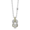 Caviar Necklaces<LAGOS Two-Tone Knot Diamond Pendant Necklace
