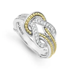 Diamonds<LAGOS Two-Tone Knot Diamond Ring