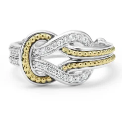 Diamonds<LAGOS Two-Tone Knot Diamond Ring