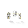 Diamonds<LAGOS Two-Tone Knot Diamond Stud Earrings