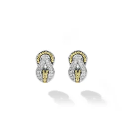 Diamonds<LAGOS Two-Tone Knot Diamond Stud Earrings