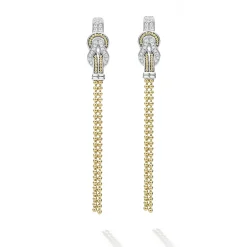 Diamonds<LAGOS Two-Tone Knot Diamond Tassel Earring