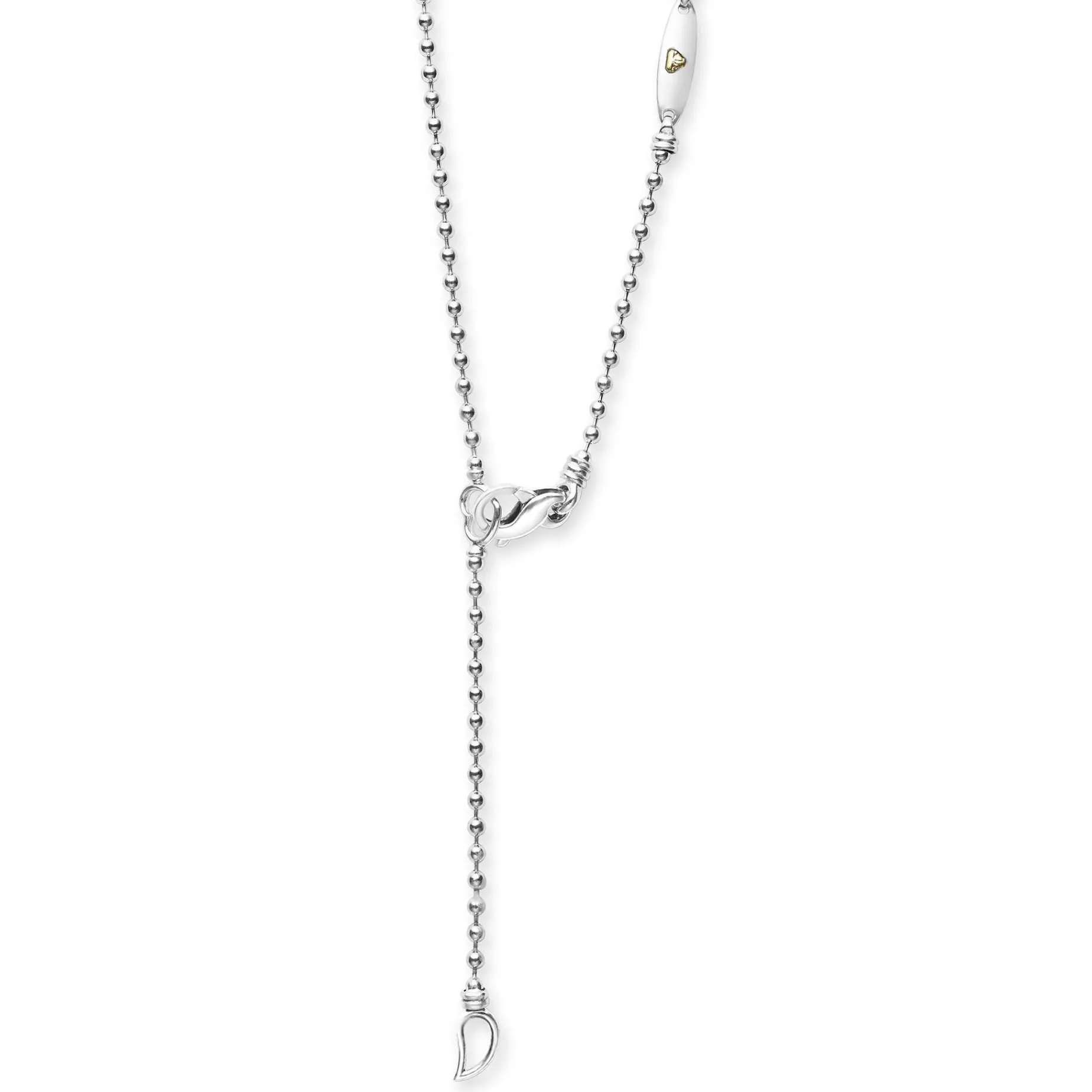 Diamonds<LAGOS Two-Tone Knot Diamond Tassel Pendant Necklace