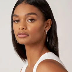 Two-Tone<LAGOS Two-Tone Knot Diamond Tassel Earring