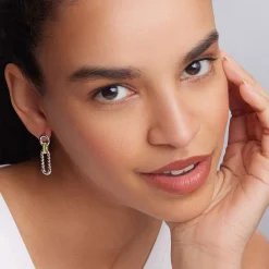 Drop Earrings<LAGOS Two-Tone Link Drop Earrings