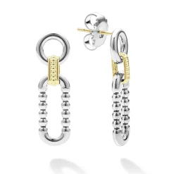 Two-Tone<LAGOS Two-Tone Link Drop Earrings