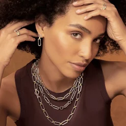 Two-Tone<LAGOS Two-Tone Link Drop Earrings