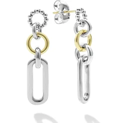 Two-Tone<LAGOS Two-Tone Link Drop Earrings