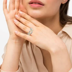 Caviar Rings<LAGOS Two-Tone Link Ring