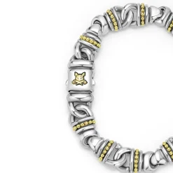 Bracelets<LAGOS Two-Tone Lock Curb Link Bracelet