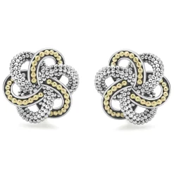 Two-Tone<LAGOS Two-Tone Love Knot Earrings
