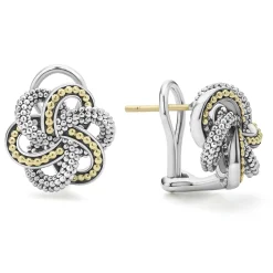 Caviar Earrings<LAGOS Two-Tone Love Knot Earrings